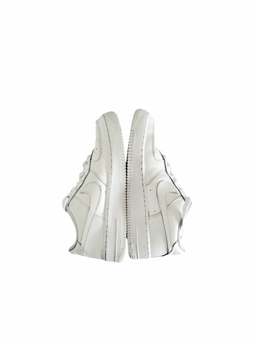 Youth Nike AF1 Air Force One White Leather Athletic Sneaker 7 7Y Boy Girl Kid - Picture 3 of 7